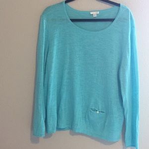 J. Jill turquoise blue sweater size xl.